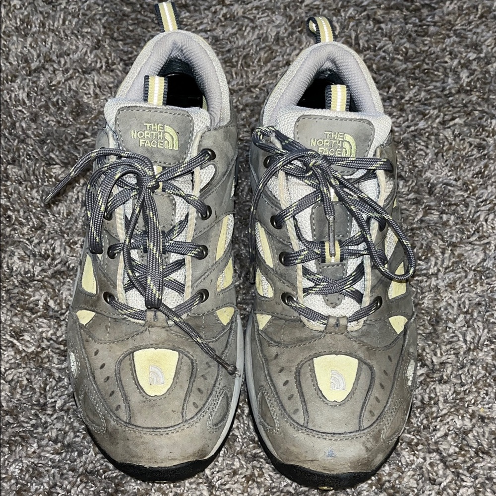 The North Face Gray and Yellow Women’s Hiking Shoes
